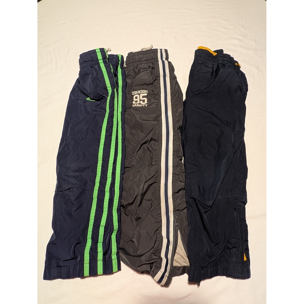 Lot of 3 Kids Windbreaker Pants Baby Gap Carters OshKosh Size 4T 4 Navy Grey